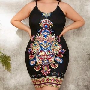 Lotus Flower Slip Dress 3X fits 18W 20W